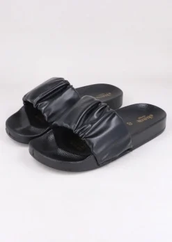 Sandalias slide cinta corrugada