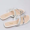 Sandalias Tiras Brillos Anillo Dedo