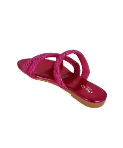 Sandalias Triple Tira Brillos