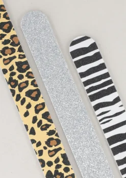 Set 3 Limas Uñas Animal Print