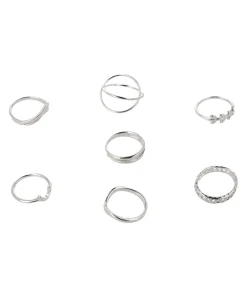 Set 7 Piezas Anillos Media Luna