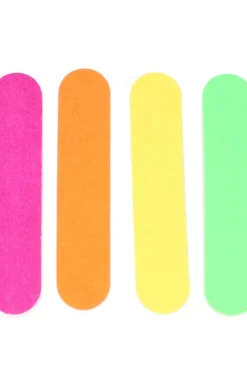 Set 4 Piezas Lima Uñas Neón