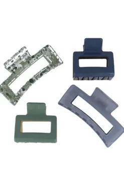 Set 4 pinzas transparente