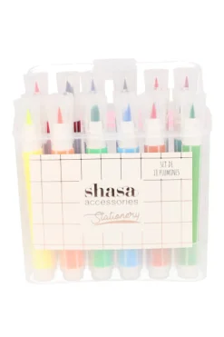 Set 18 plumones rayas