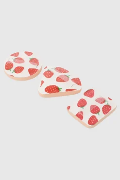 Set 3 puff fresas formas