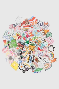 set 100 stickers summer