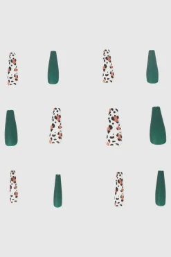 Set 12 uñas animal print