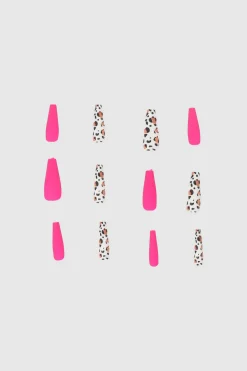 Set 12 uñas animal print
