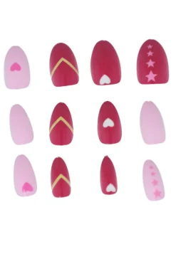 Set 12 uñas bicolor mix