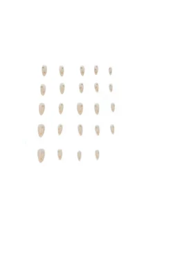 Set 24 uñas corazón pointy