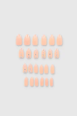 Set 24 Uñas Cuadradas Flores