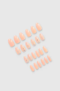 Set 24 Uñas Cuadradas Flores