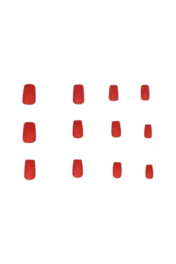 Set 12 uñas cuadradas mate