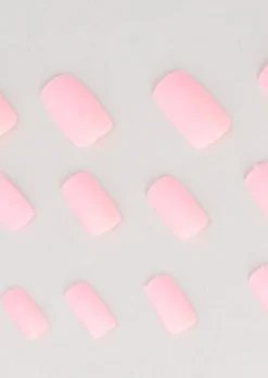 Set 12 uñas cuadradas mate pastel