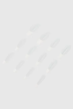 Set 12 uñas french nacarado