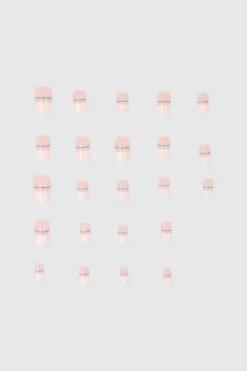 Set 24 uñas french raya