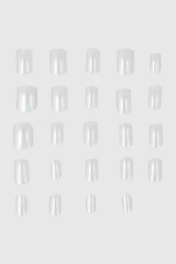 Set 24 uñas metalicas tornasol