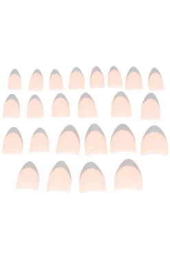 Set 24 uñas metálicas pointy