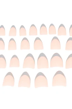 Set 24 uñas metálicas pointy