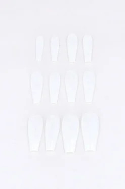 Set 12 Uñas Postizas Largas Manchas