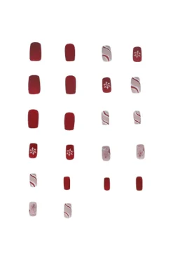 Set 24 uñas postizas navideñas