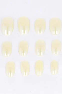 Set 12 uñas redondas iridiscentes