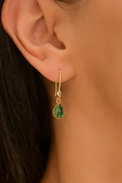 Set arracadas gota cristal collar