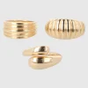 Set de 3 anillos de metal