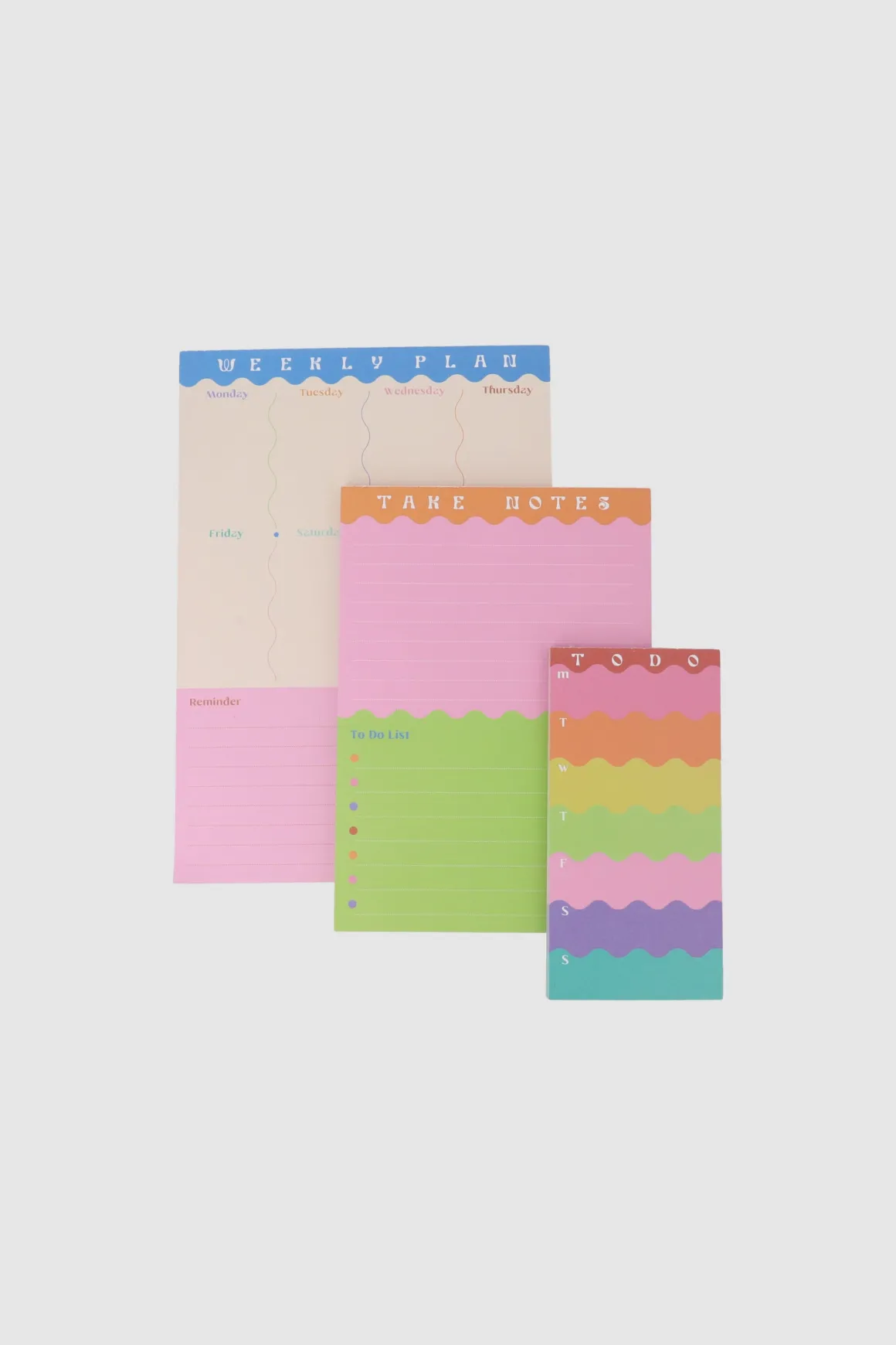 Set de 3 libretas y notas colores