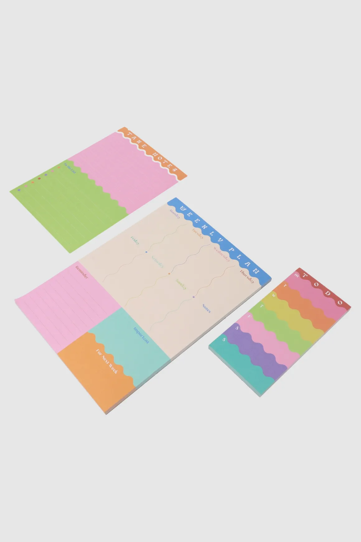 Set de 3 libretas y notas colores