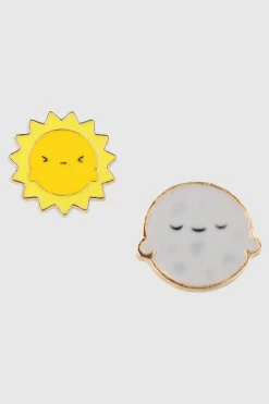 Set de pines sol y luna felices