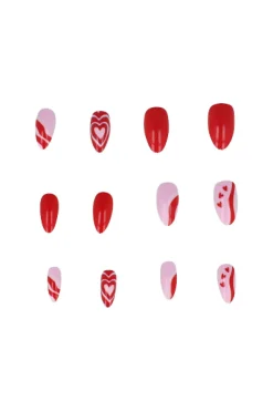 Set Uñas 12 Corazones