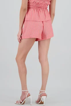 Short corto popelina rayas