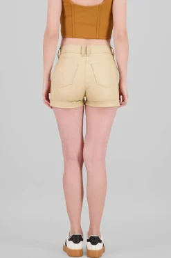 Short Efecto Piel Dobladillo