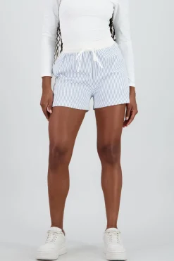 Short mini resorte detalle rayas contraste