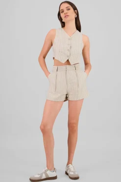 Short rayas detalle pinzas bolsillos