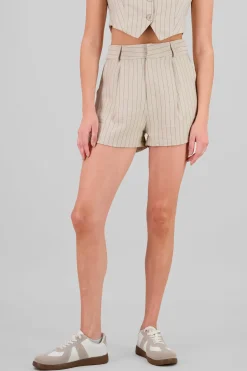 Short rayas detalle pinzas bolsillos