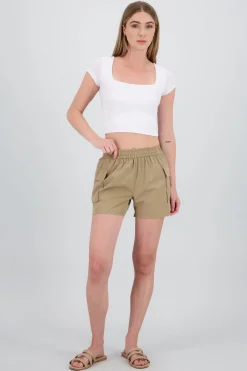 Shorts con bolsas cargo lisos
