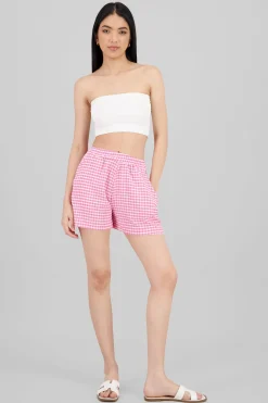 Shorts gingham textura