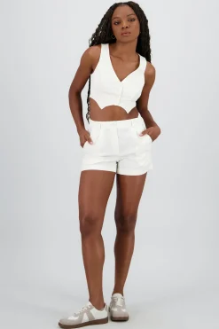 Shorts lisos con textura
