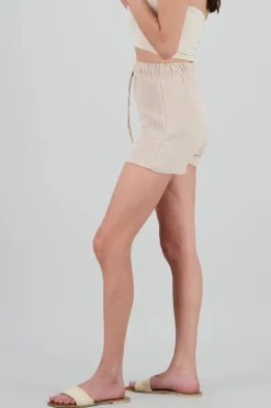 Shorts mini textura con jarreta