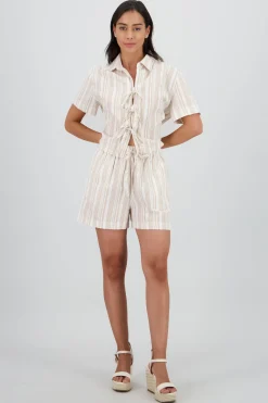 Shorts rayas detalle jareta