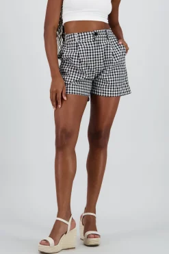 Shorts rectos detalle cuadros