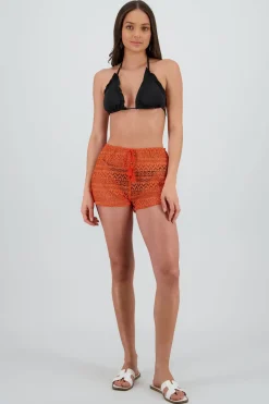 Shorts red tejido zig zag