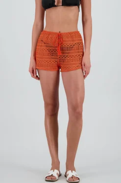 Shorts red tejido zig zag