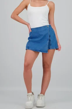 Skort cruce botón