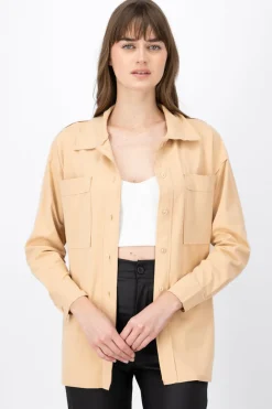 Sobrecamisa larga fluida