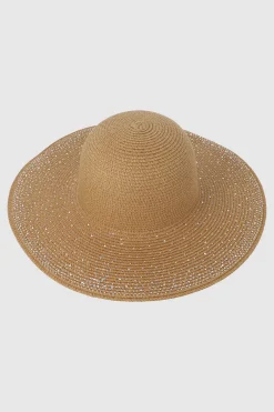 Sombrero floppy aplicación brillo