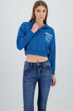 Sudadera brooklyn crop cuello alto