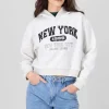 Sudadera corta new york